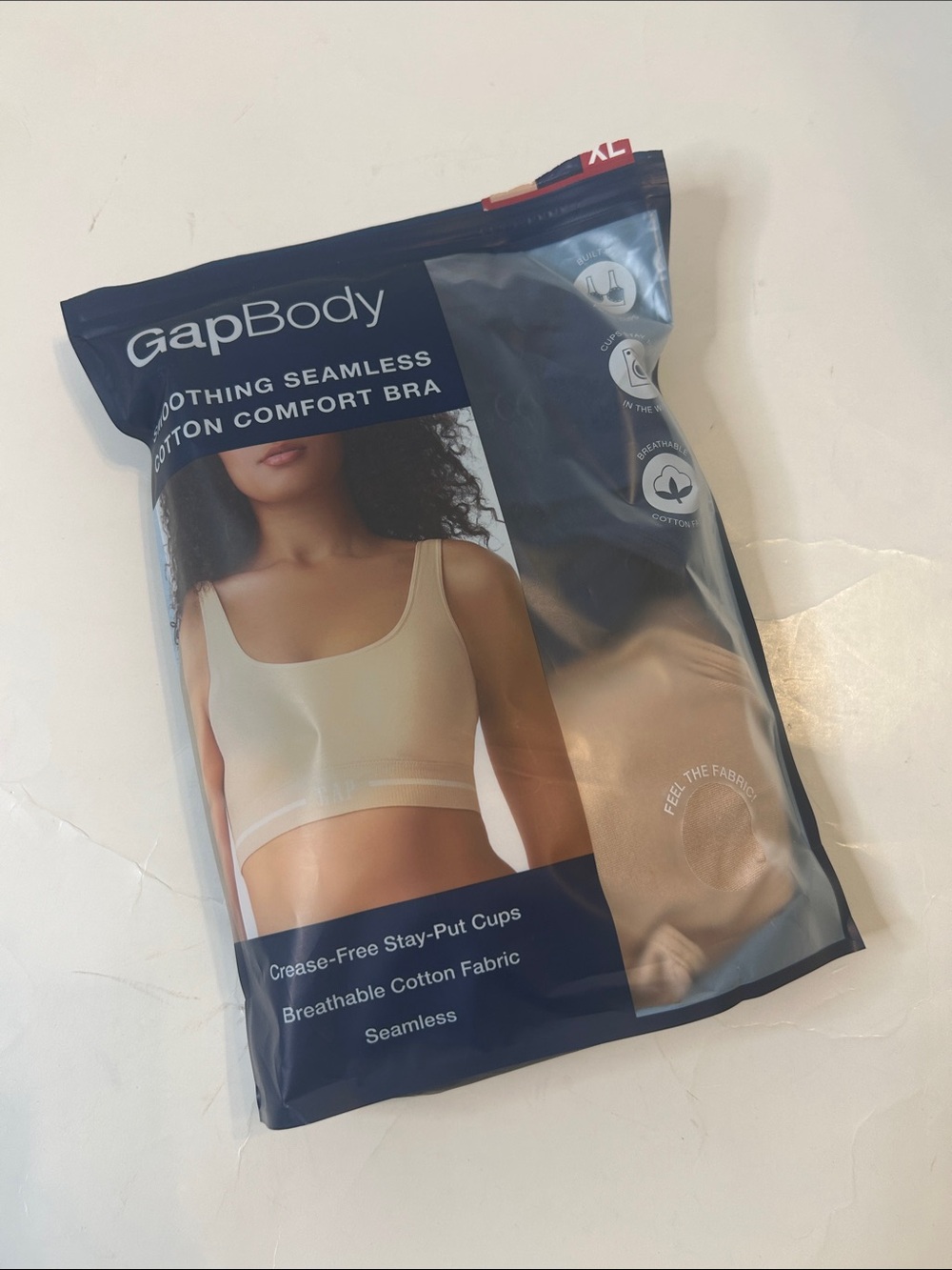 Gap Body smoothing seamless cotton Bra, size XL